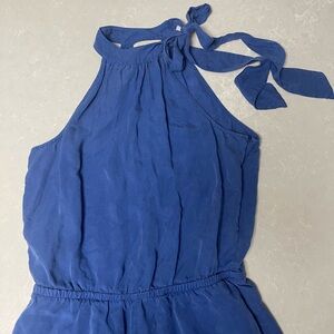Cloth & Stone Blue Halter Jumpsuit